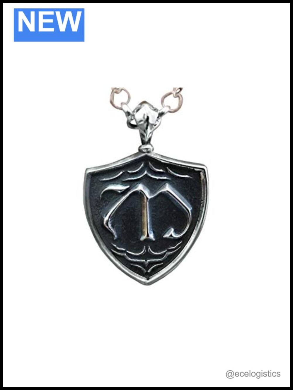 Vampire Family Crest Pendant Necklace, 925 Sterling Silver